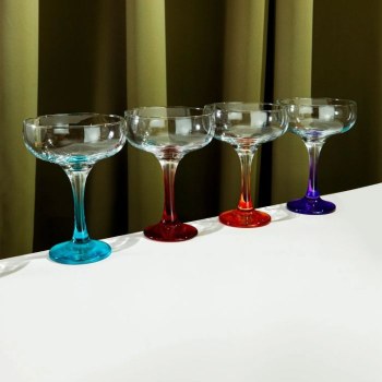 Killarney Crystal Jewel Cocktail Glass Set of 4