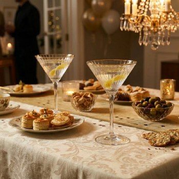 Killarney Crystal Kenmare Martini Glass Set of 2