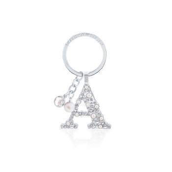 Tipperary Crystal Keyring Letter &quot;A&quot; Pearl &amp; Diamond