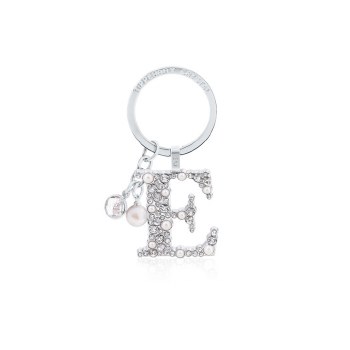 Tipperary Crystal Keyring Letter &quot;E&quot; Pearl &amp; Diamond