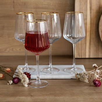 Killarney Crystal Kenmare Wine Glass Set of 4