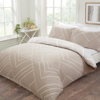 Striped Geo Natural King Size Duvet