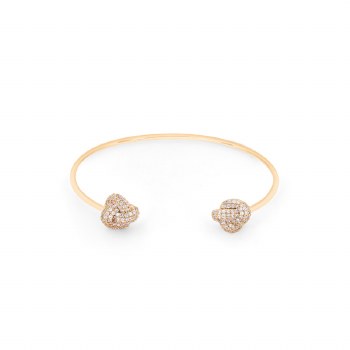 Tipperary Crystal Knot Bracelet Gold CZ