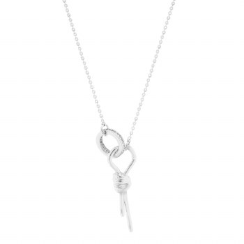 Tipperary Crystal Knot Pendant Circle &amp; Knot Silver
