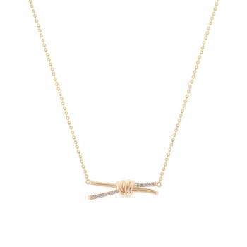 Tipperary Crystal Knot Pendant CZ Gold