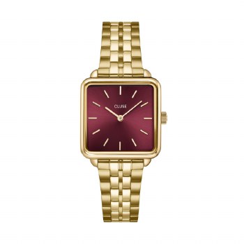 Cluse Watches La Tétragone Watch Cherry &amp; Gold