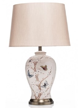 Grange Living Lamp Ceramic Cream Butterfly Tall