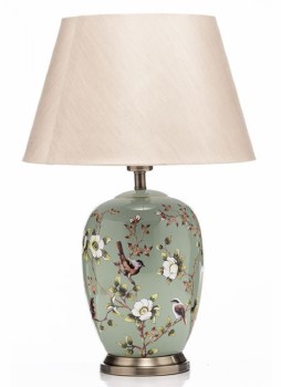 Grange Living Lamp Ceramic Green Butterfly