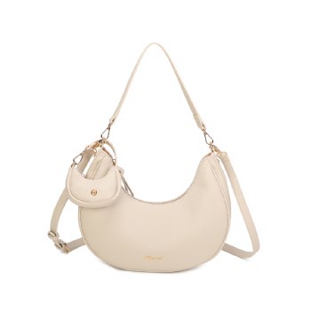 Gionni Handbags LAPIS CURVED SHOULDER BAG BEIG