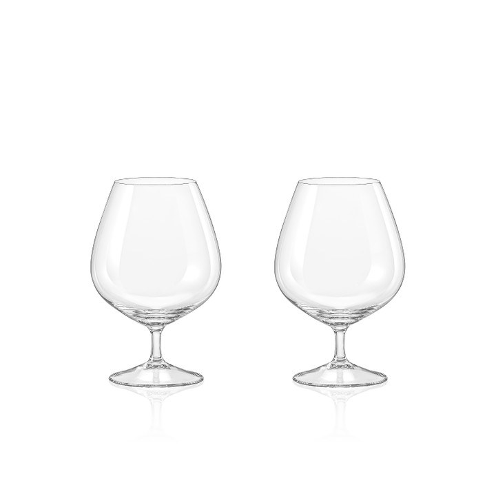 Large Crystal Brandy Glasses Set of 2