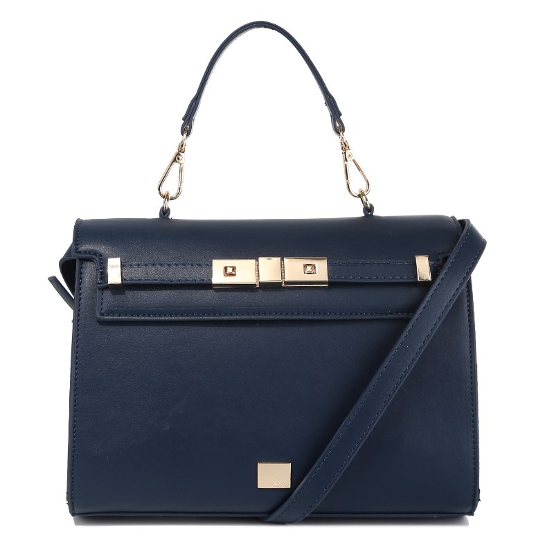 Dice Handbags Moritz Flapover Navy Handbag