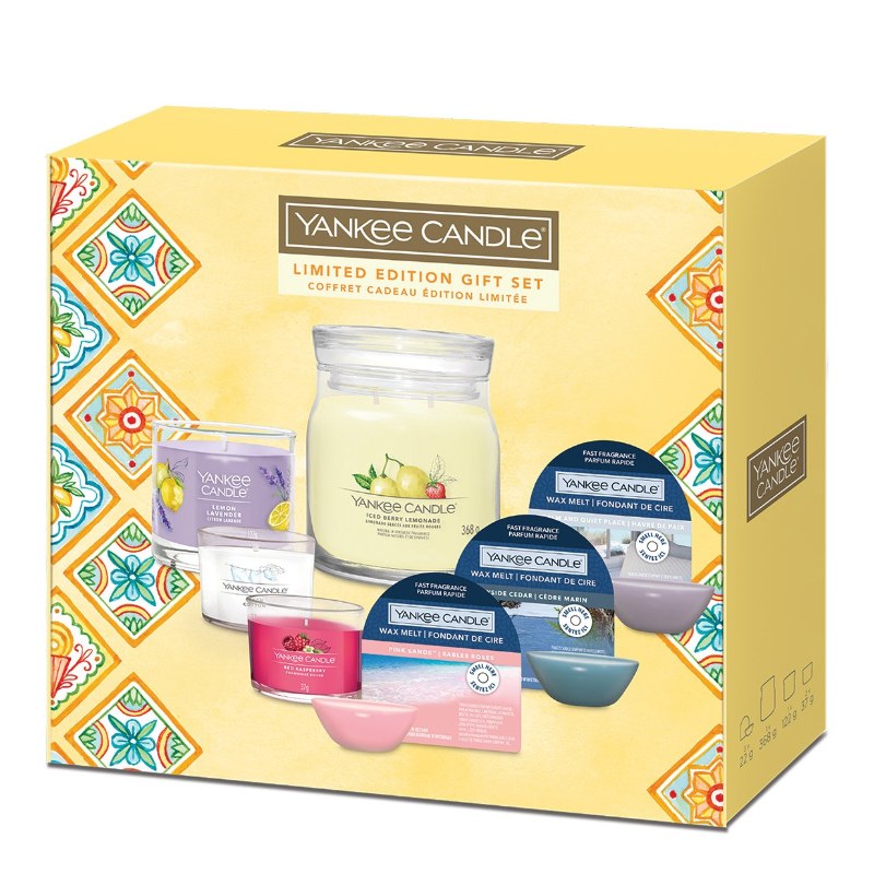 Yankee Candle Wachsschmelz-Set (3er Pack) | Düfte: Twinkling Lights, Christmas Eve, Silver Sage & Pine