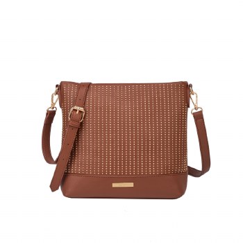 Hampton Handbags Laurel Crossbody Bag Tan