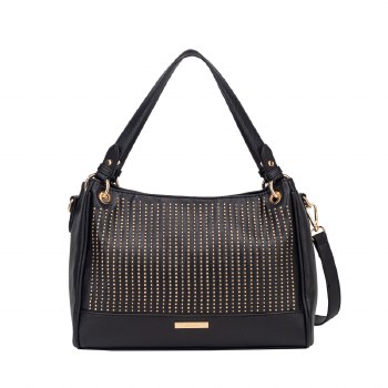 Hampton Handbags Laurel Shoulder Bag Black