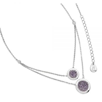 Tipperary Crystal Lavender  Double Moon Drop Chain