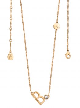 Tipperary Crystal Letter "B" Pendant Gold