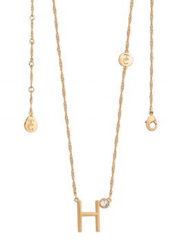 Tipperary Crystal Letter "H" Pendant Gold