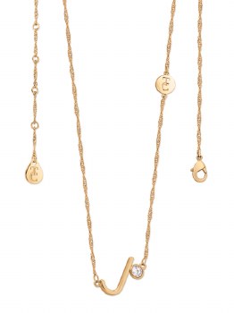 Tipperary Crystal Letter "J" Pendant Gold