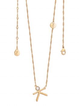 Tipperary Crystal Letter "K" Pendant Gold