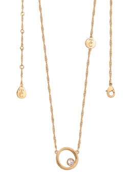 Tipperary Crystal Letter "O" Pendant Gold