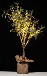 Grange Light Up Faux Olive Tree with Sackcloth Base 85cm