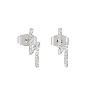 Tipperary Crystal Lightning Earring Stud Silver