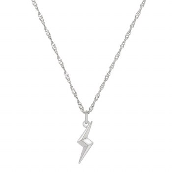 Tipperary Crystal Lightning Pendant Silver