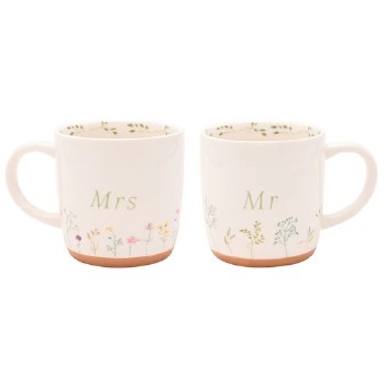 Love Story Ceramic Mugs Mr &amp; Mrs