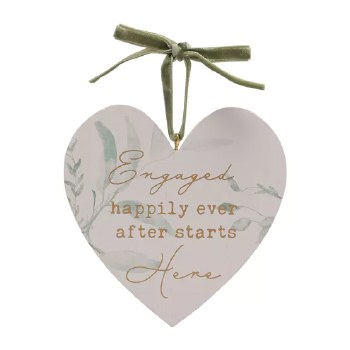 Love Story Hearts Engaged Happily Ever After