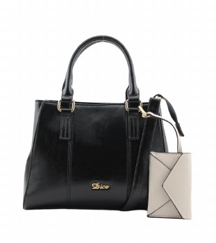 Dice Handbag Lunar Handle Bag Black