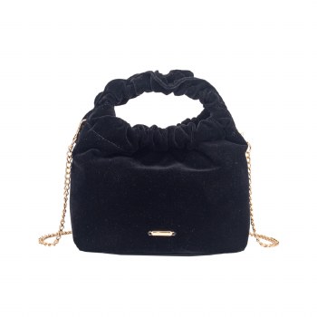 Gionni Handbags Martini Ruched Pouch Bag Black