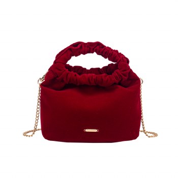 Gionni Handbags Martini Ruched Pouch Bag Red
