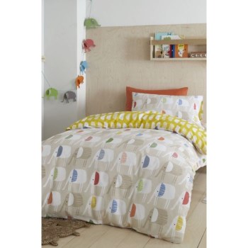 Minbu Elephant Single Duvet Set