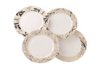 Aynsley Minimal Flora Set of 4 Dinner Plate