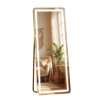 Tara Lane Modena LED Mirror Gold Rectangular