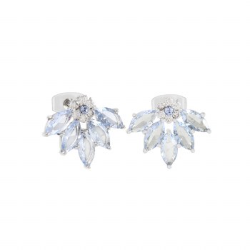 Tipperary Crystal MOH Earring Flower Silver