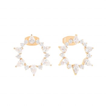Tipperary Crystal MOH Earrings Circle Cz Earring