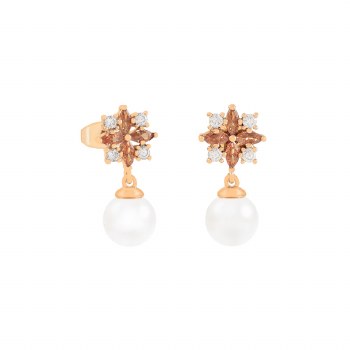 Tipperary Crystal MOH Earrings Pearl Gold