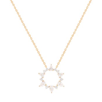 Tipperary Crystal MOH Pendant Circle Cz Gold