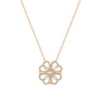 Tipperary Crystal MOH Pendant Clover Gold