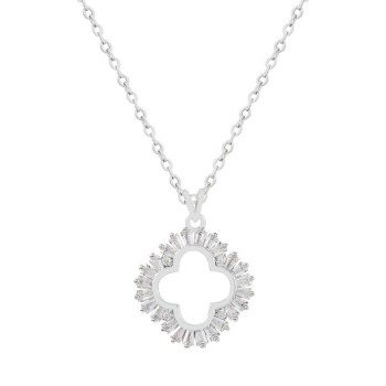 Tipperary Crystal MOH Pendant Flower Silver