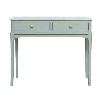 Tara Lane Monroe Sage Console Table 2 Drawer with Marble Top