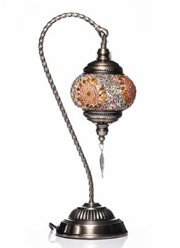Grange Living Mosaic Table Lamp Hanging Single Orange
