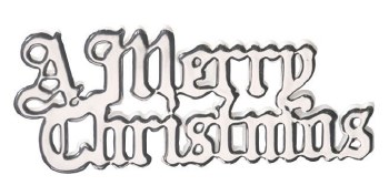 Motto Merry Christmas Silver