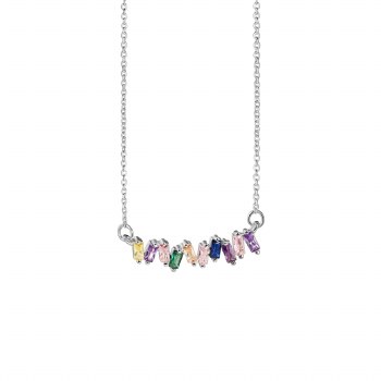 Newbridge Silverware Multi Coloured Stone Necklace