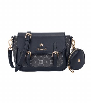 Gionni Handbags Nacre Crossbody with purse Black