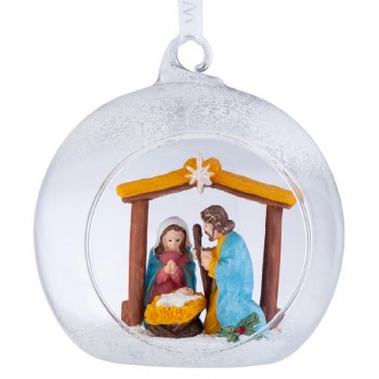 Galway Crystal Nativity Hanging Bauble