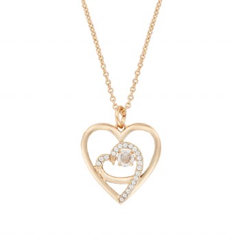 Indulgence Necklace CZ Crystal Hearts