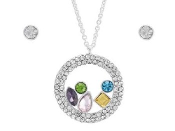 Indulgence Necklace &amp; Earring  Cz Multi