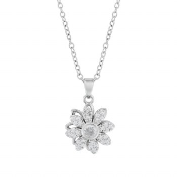 Indulgence Necklace Flower CZ